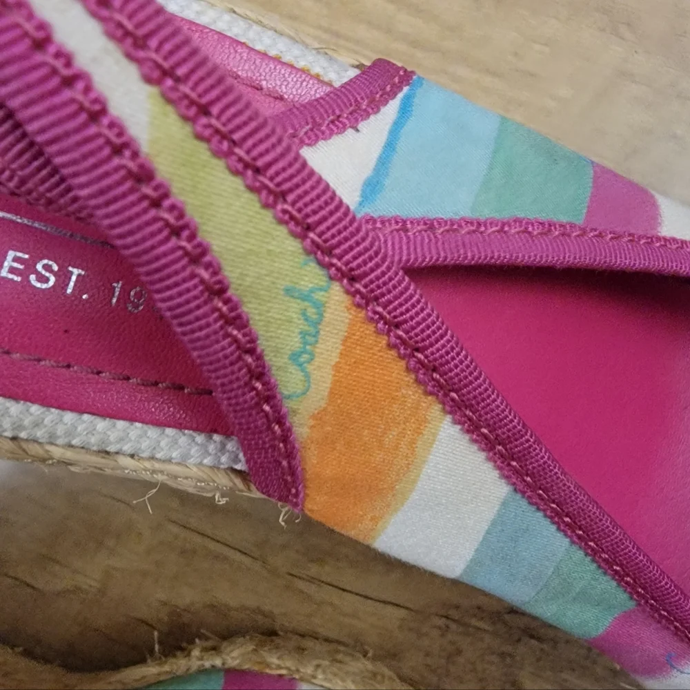 Coach Multicolor 'Grace' Espadrille Platform Wedges - Picture 7 of 12